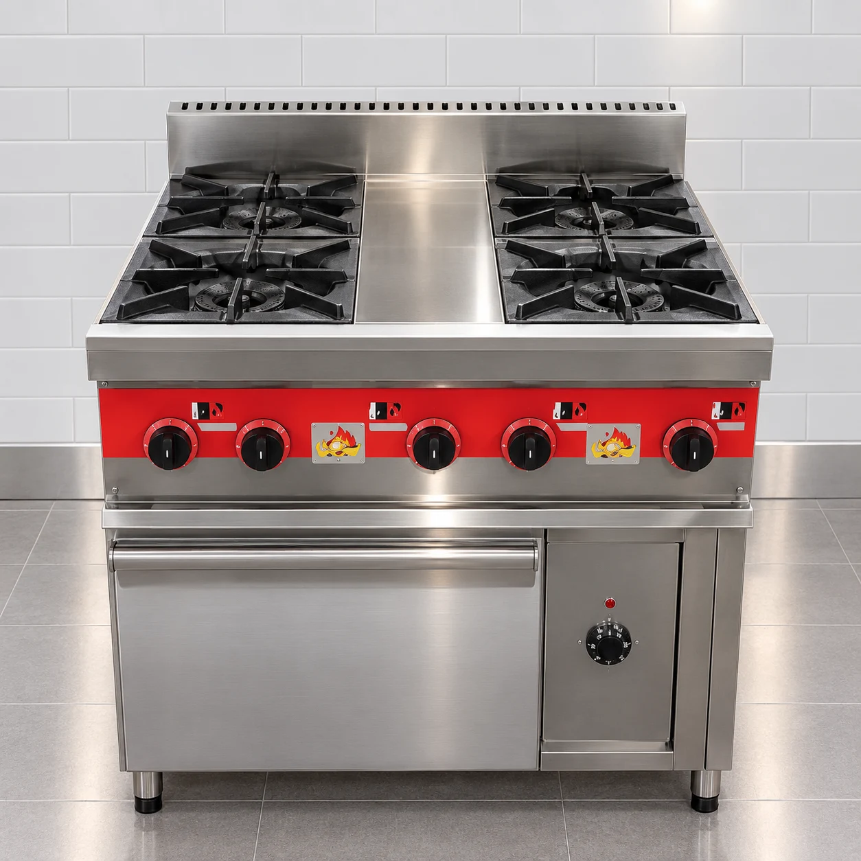 Gas Range 4 Burner With Open